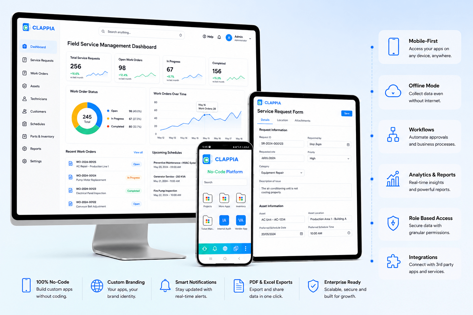 Clappia app available on any device