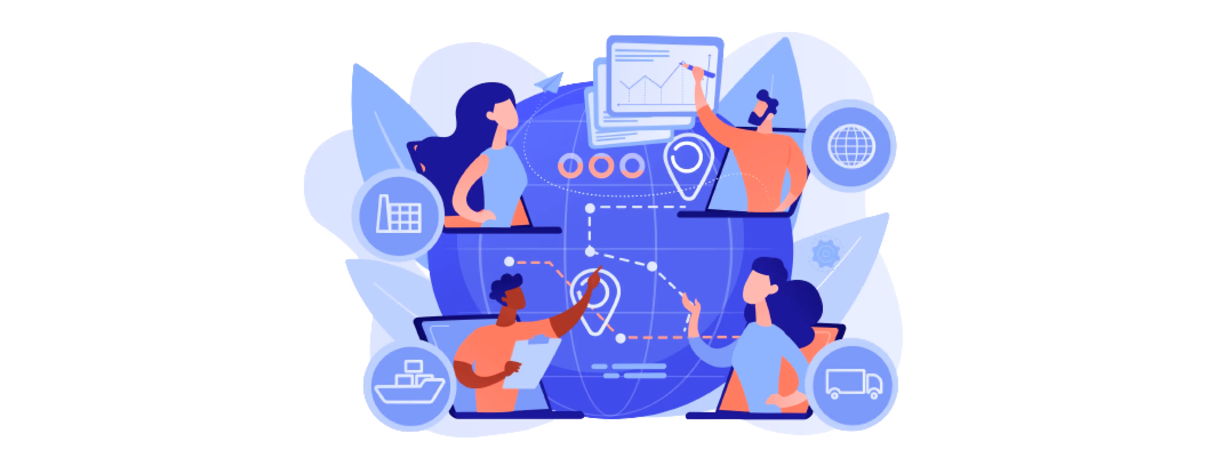 A group of team members using Clappia to build No-Code apps for their Business Process Management.