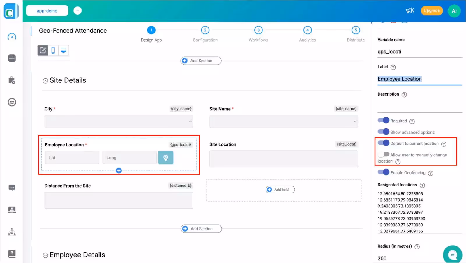 GPS Location - Attendance App 