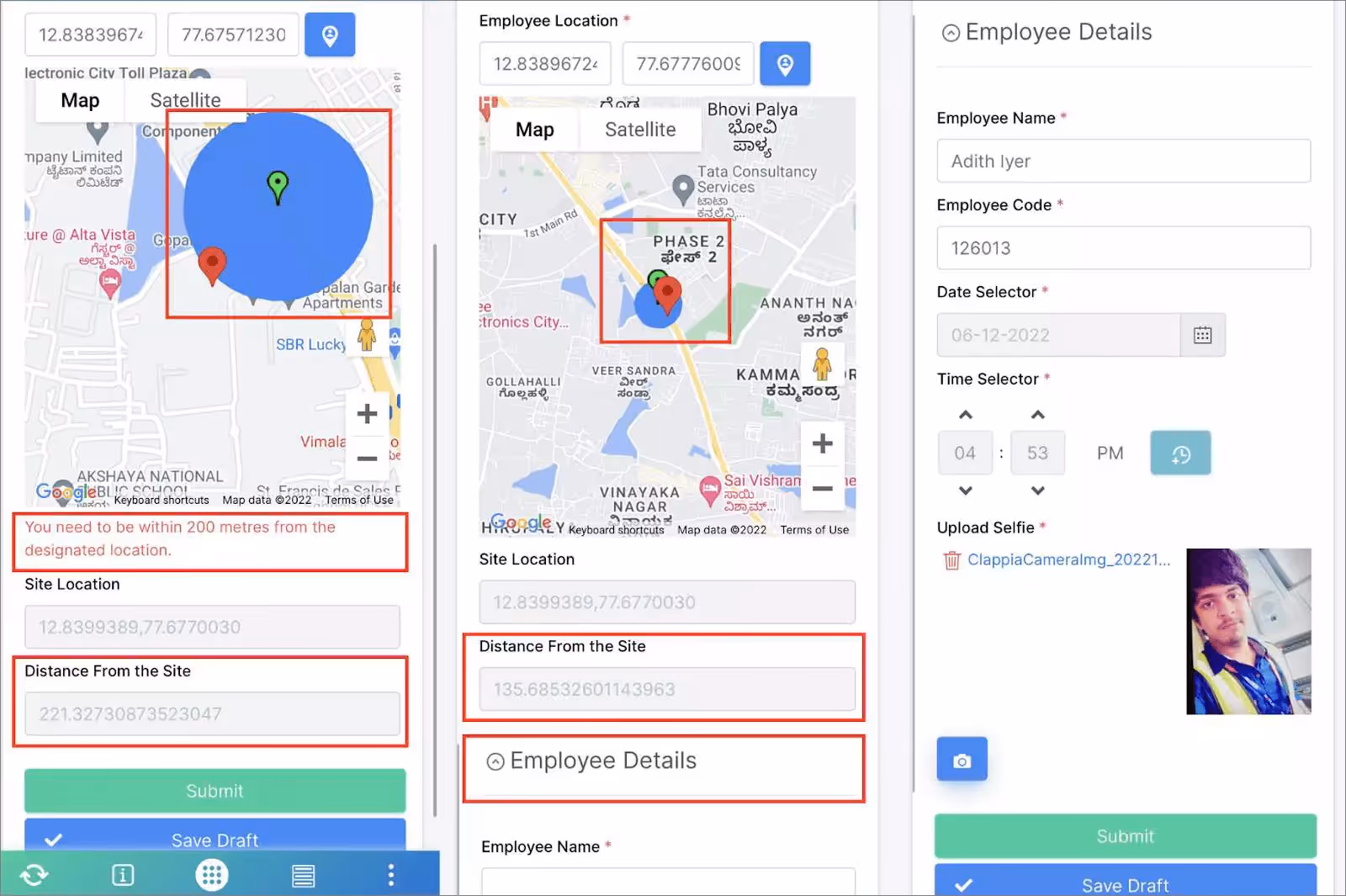 GPS Location - Attendance App 