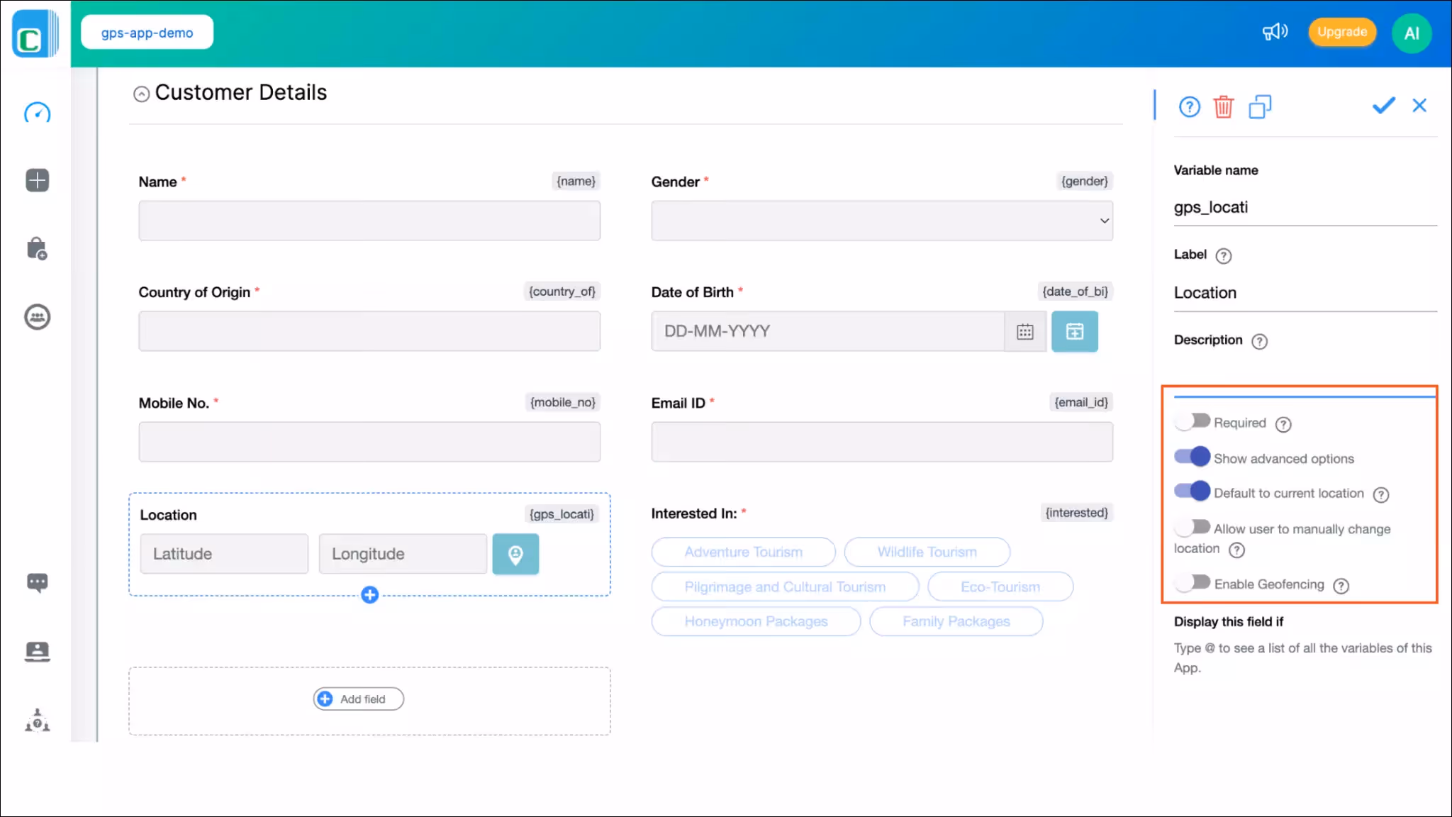 Miicrosoft form - GPS Location