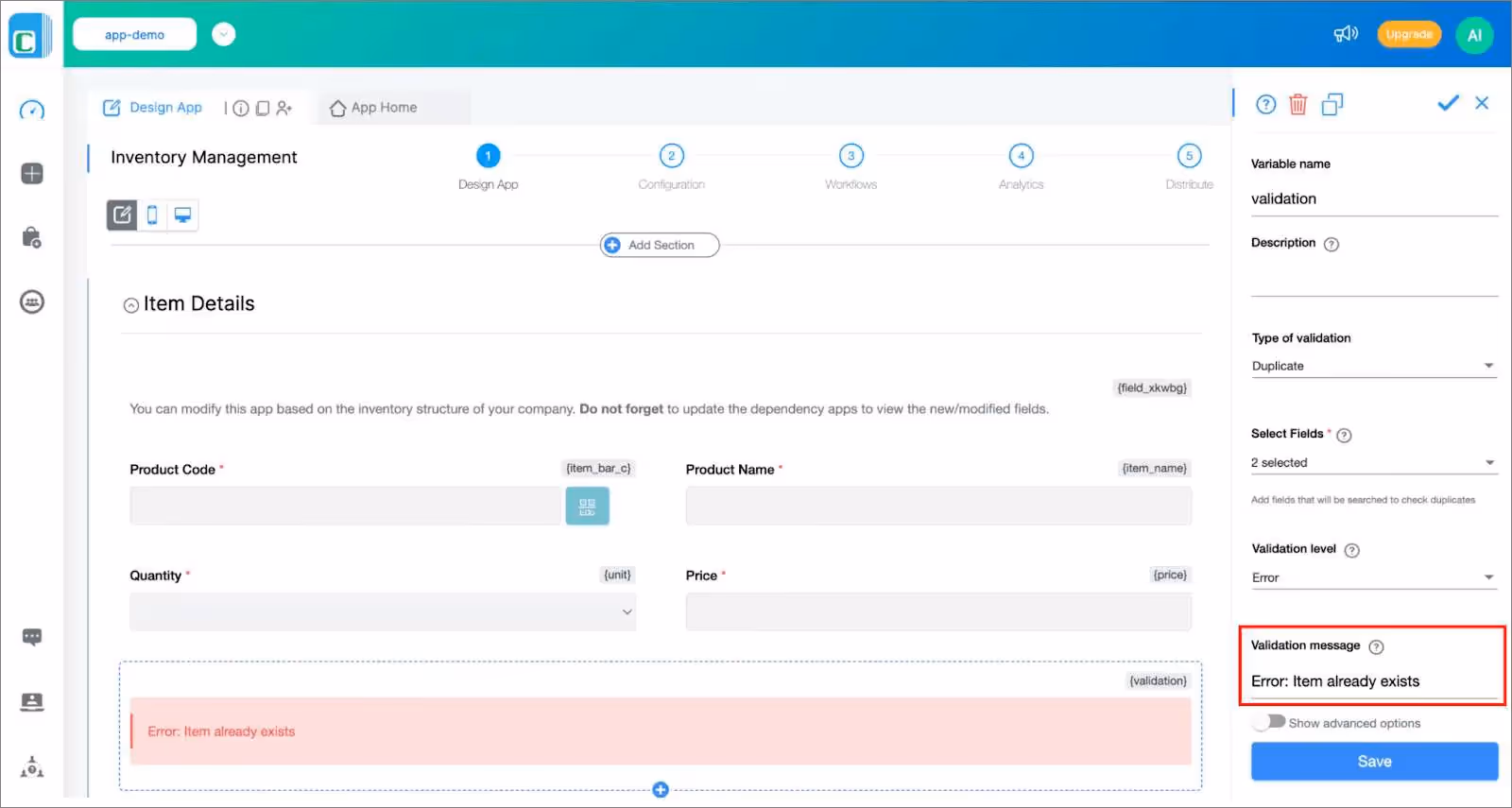 Using the Clappia app to generate offer letter when the user creates a submission through print template and app variables in the print template.
