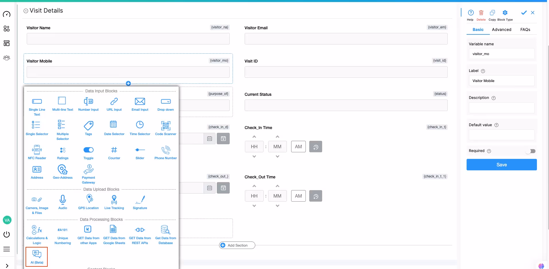how ai is used in visitor management system