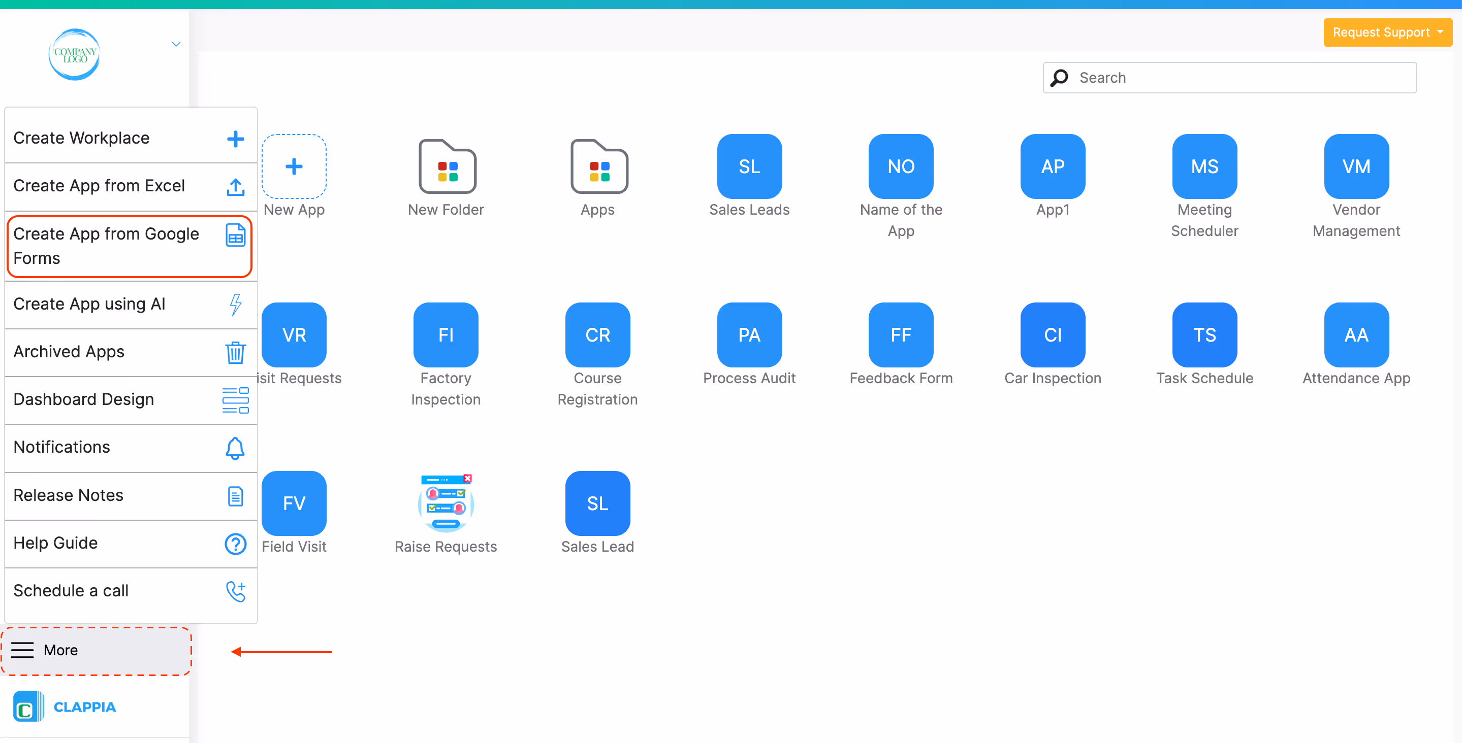 Access Clappia Dashboard