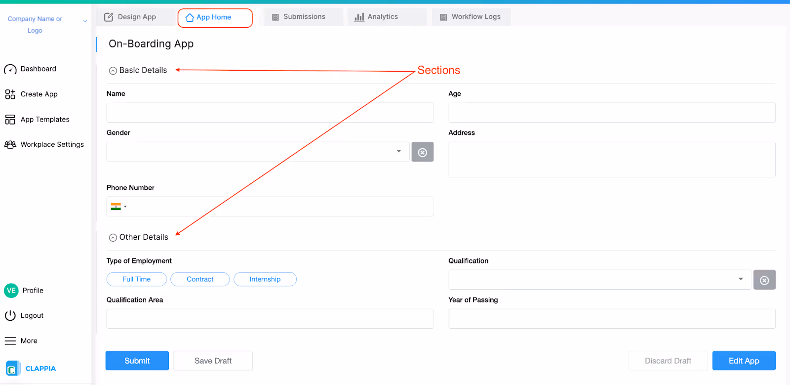 Sections - Basic, Conditional, Copyable & Subsections