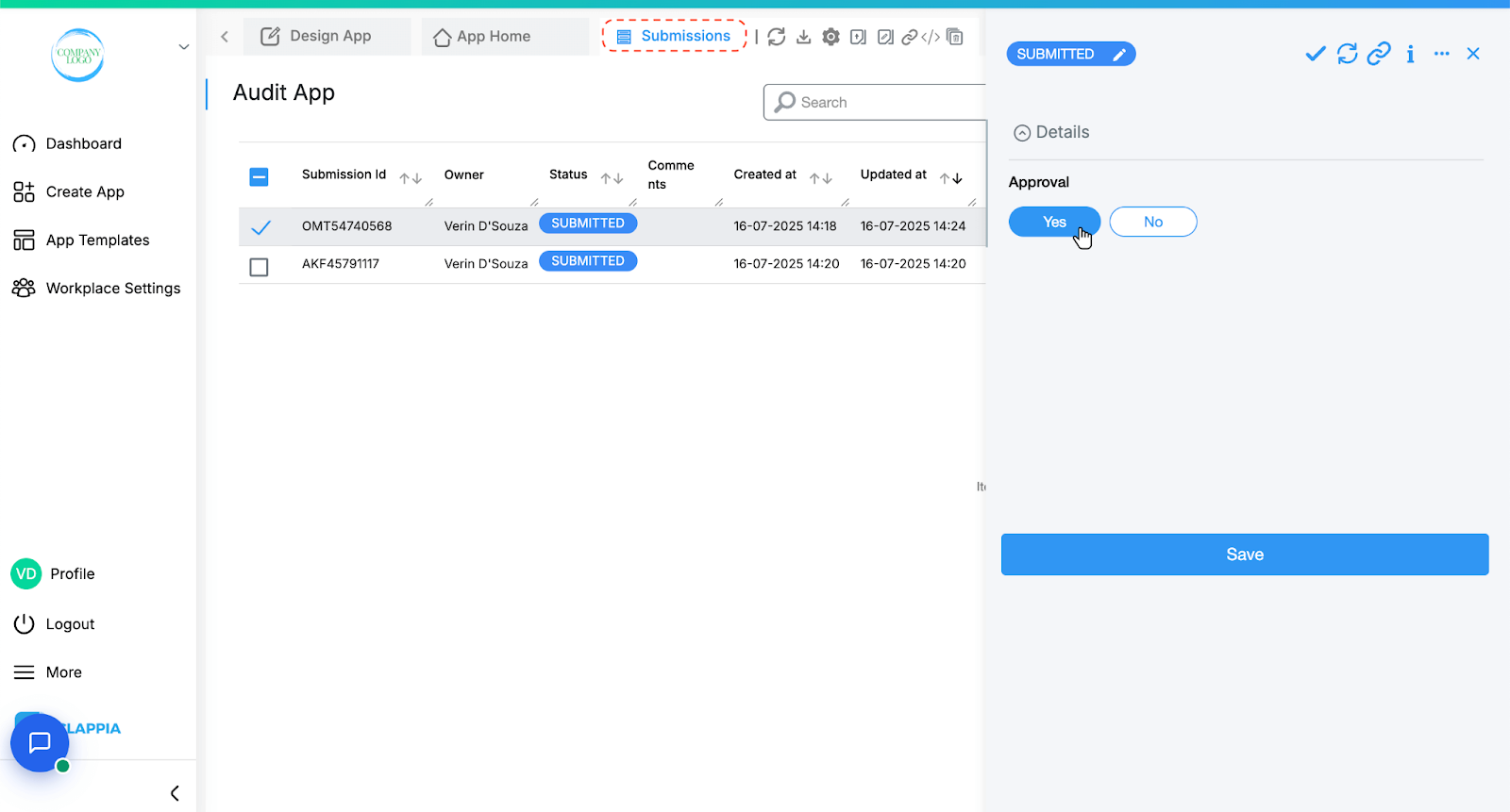 Allow value to be changed after initial submission