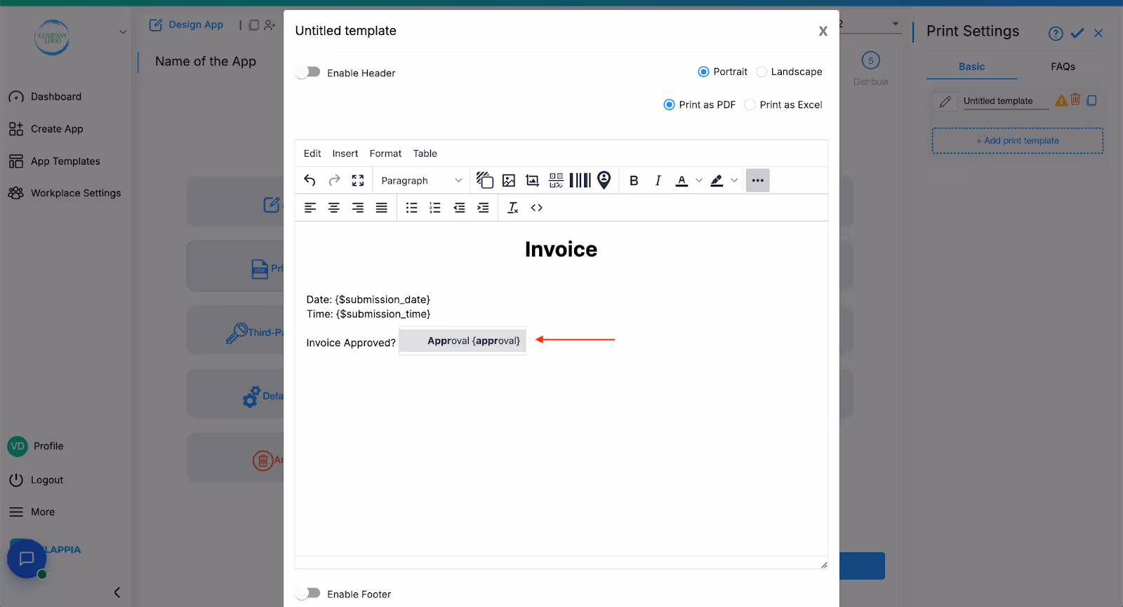 Variables in pdfs