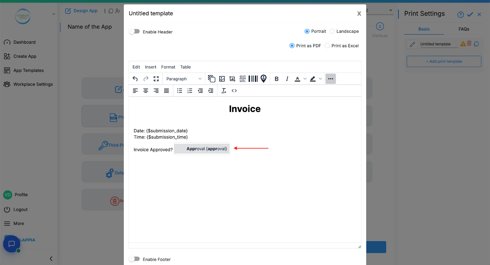 Variables in pdfs