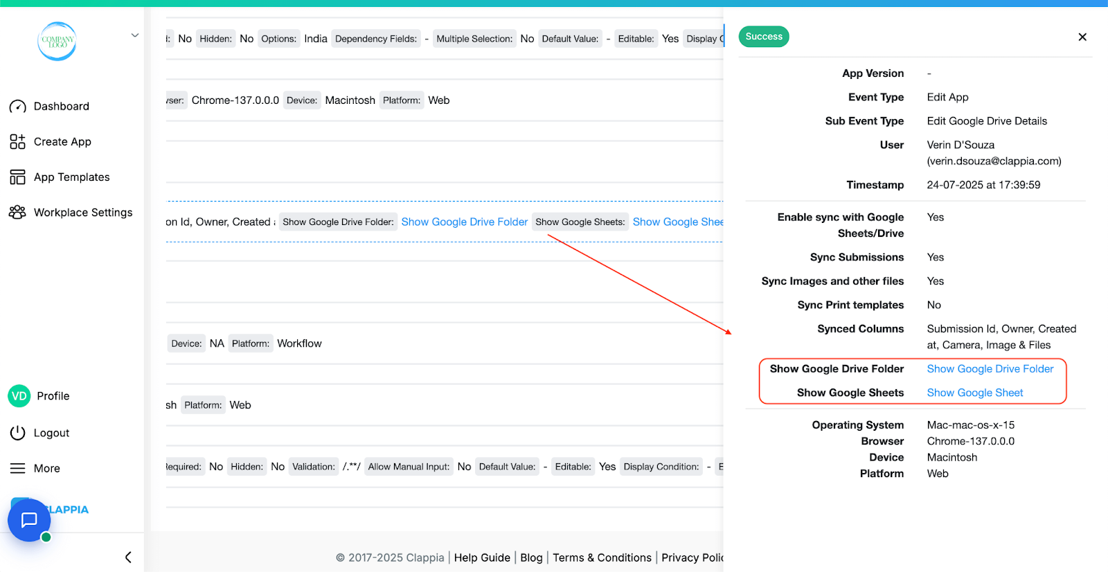 App Logs