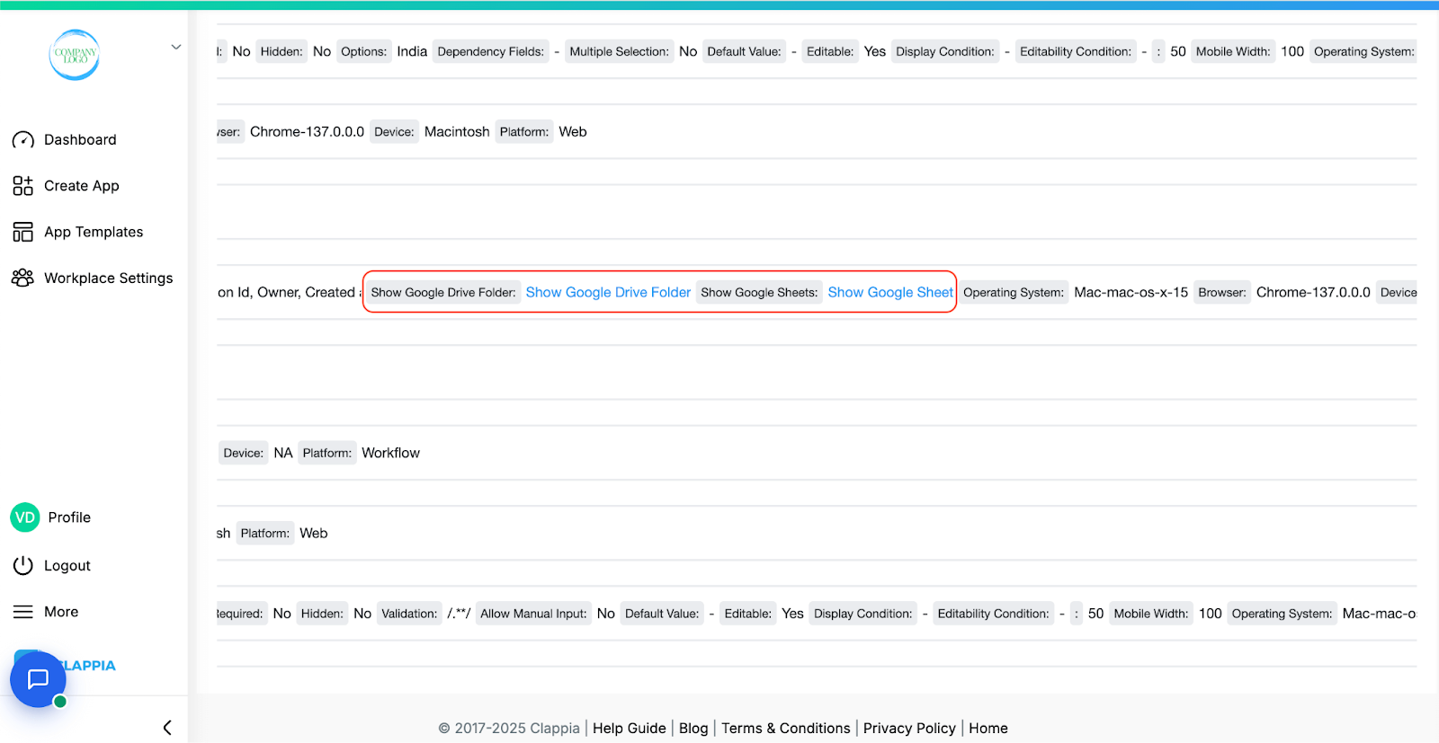 App Logs