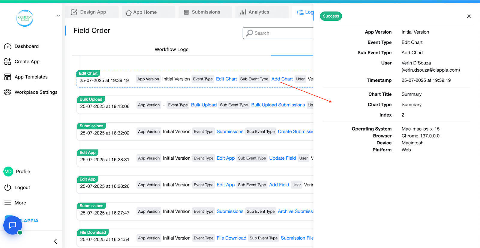 App Logs