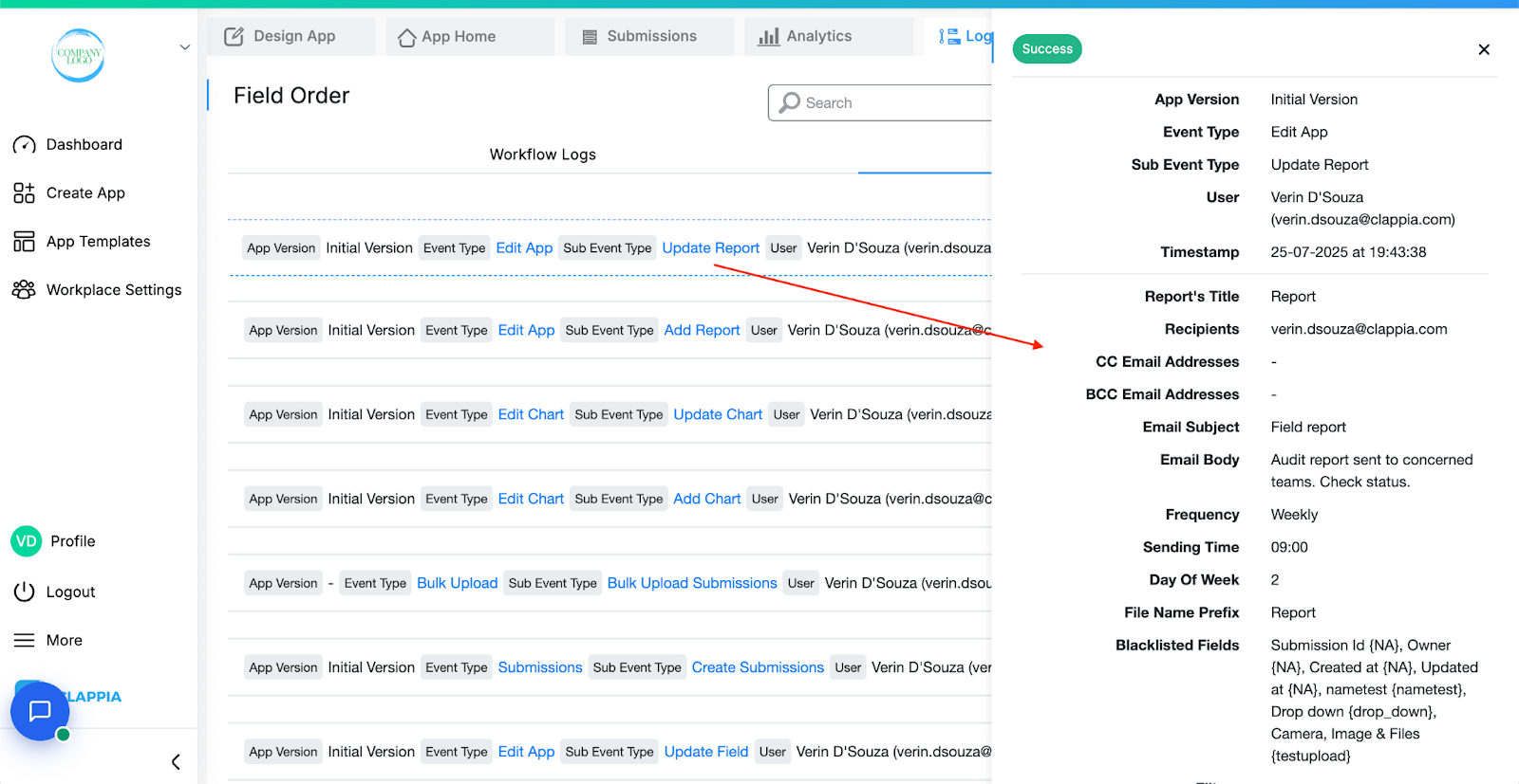 App Logs