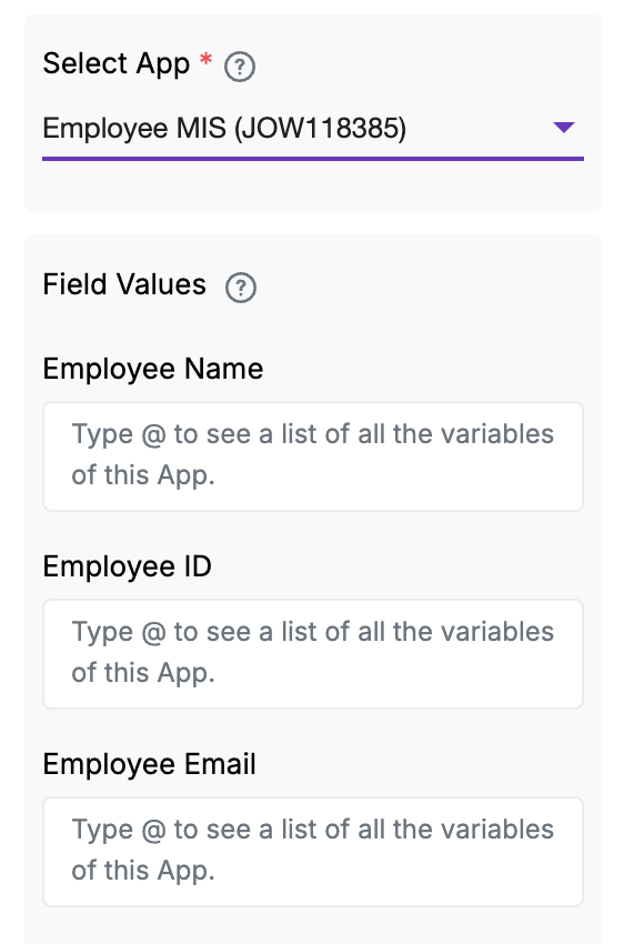Create Submissions in Apps