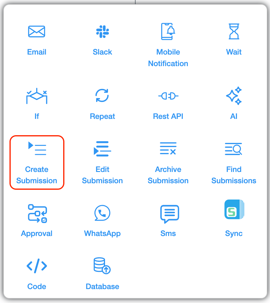 Create Submissions in Apps