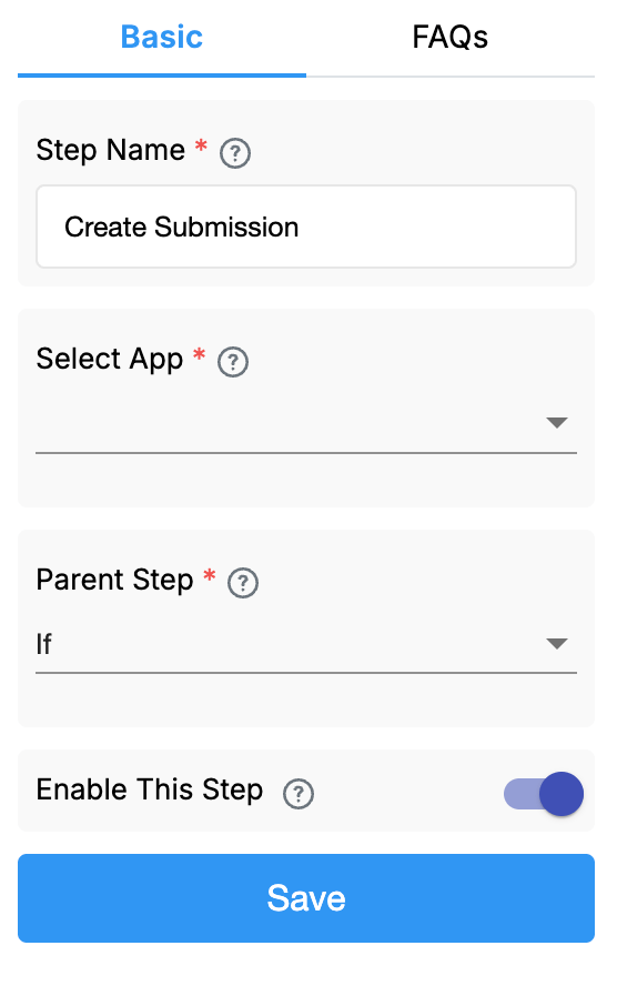 Create Submissions in Apps