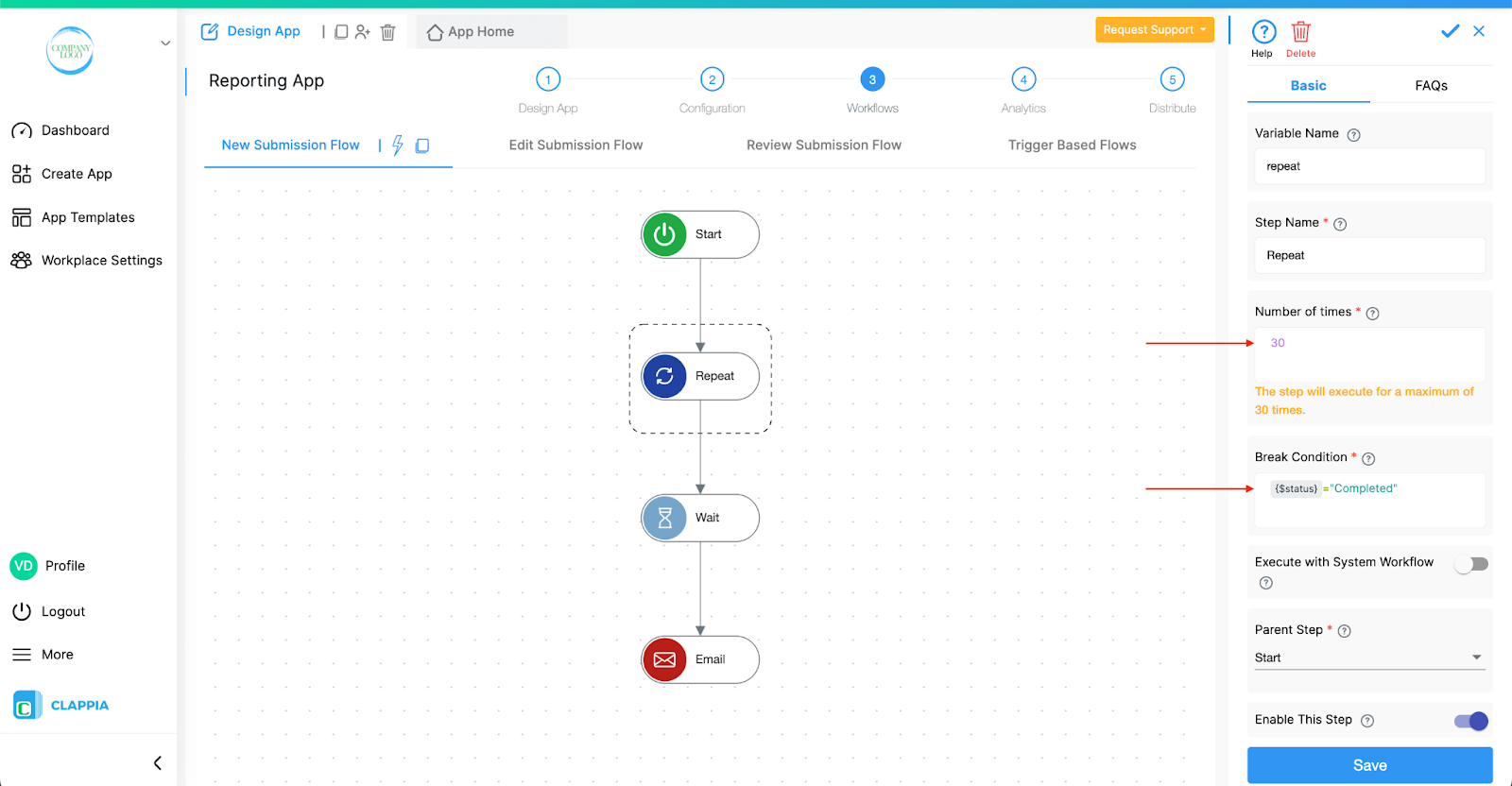 Repeat Workflow