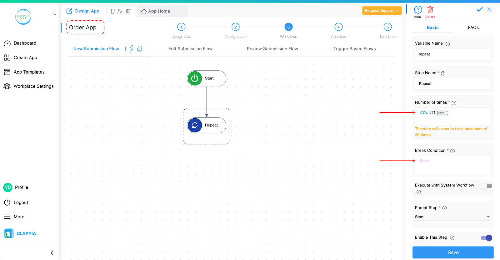 Repeat Workflow