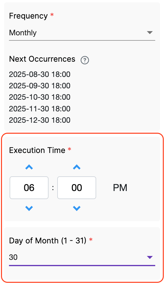 Schedule Workflow