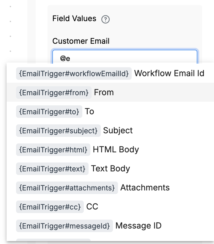 Trigger Email Workflow
