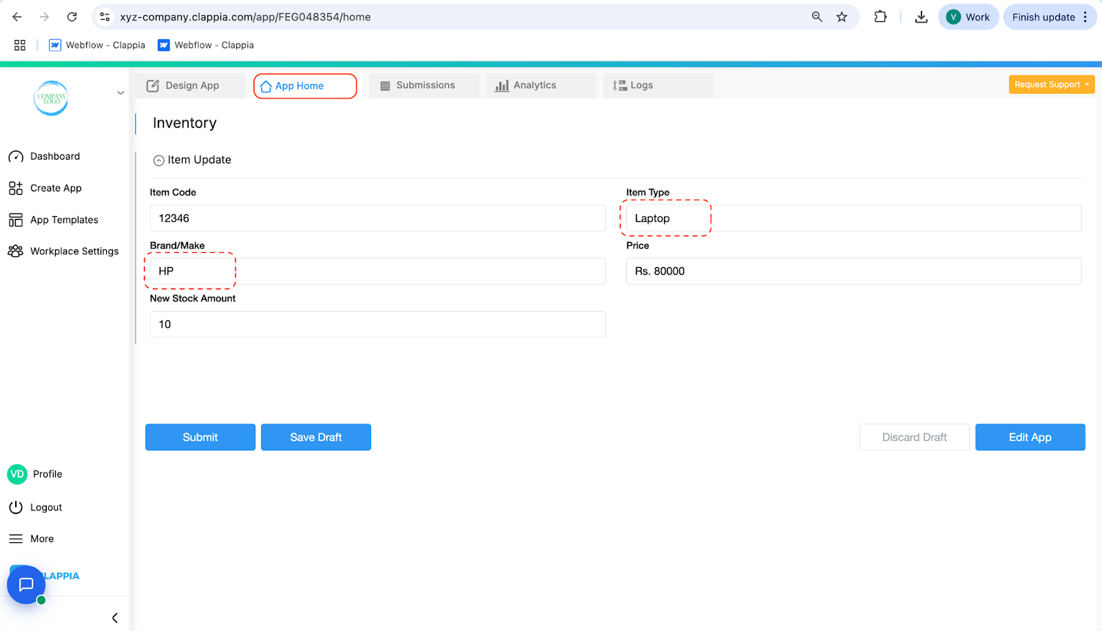 Auto-Fill Values in Apps