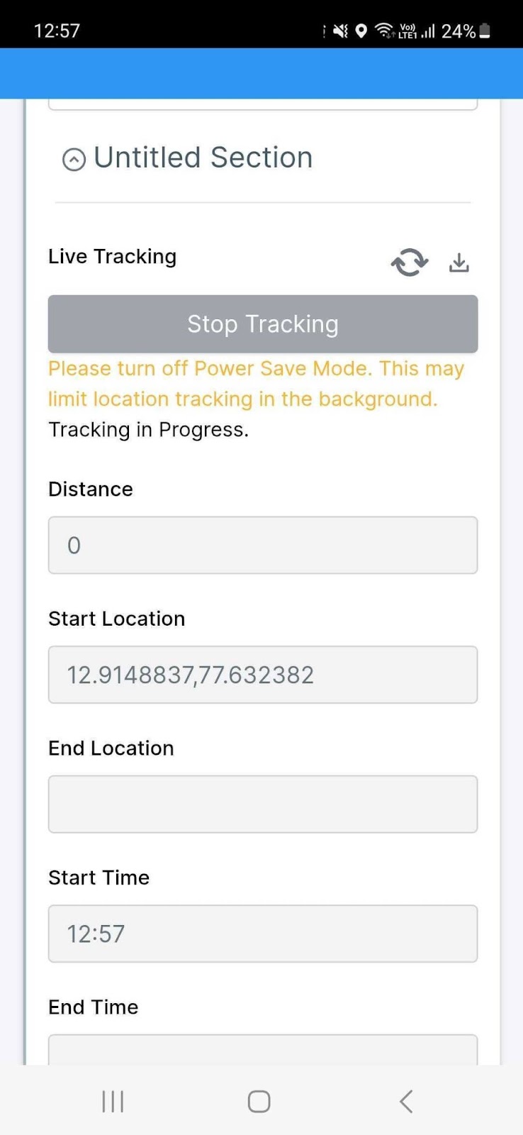 Live Tracking