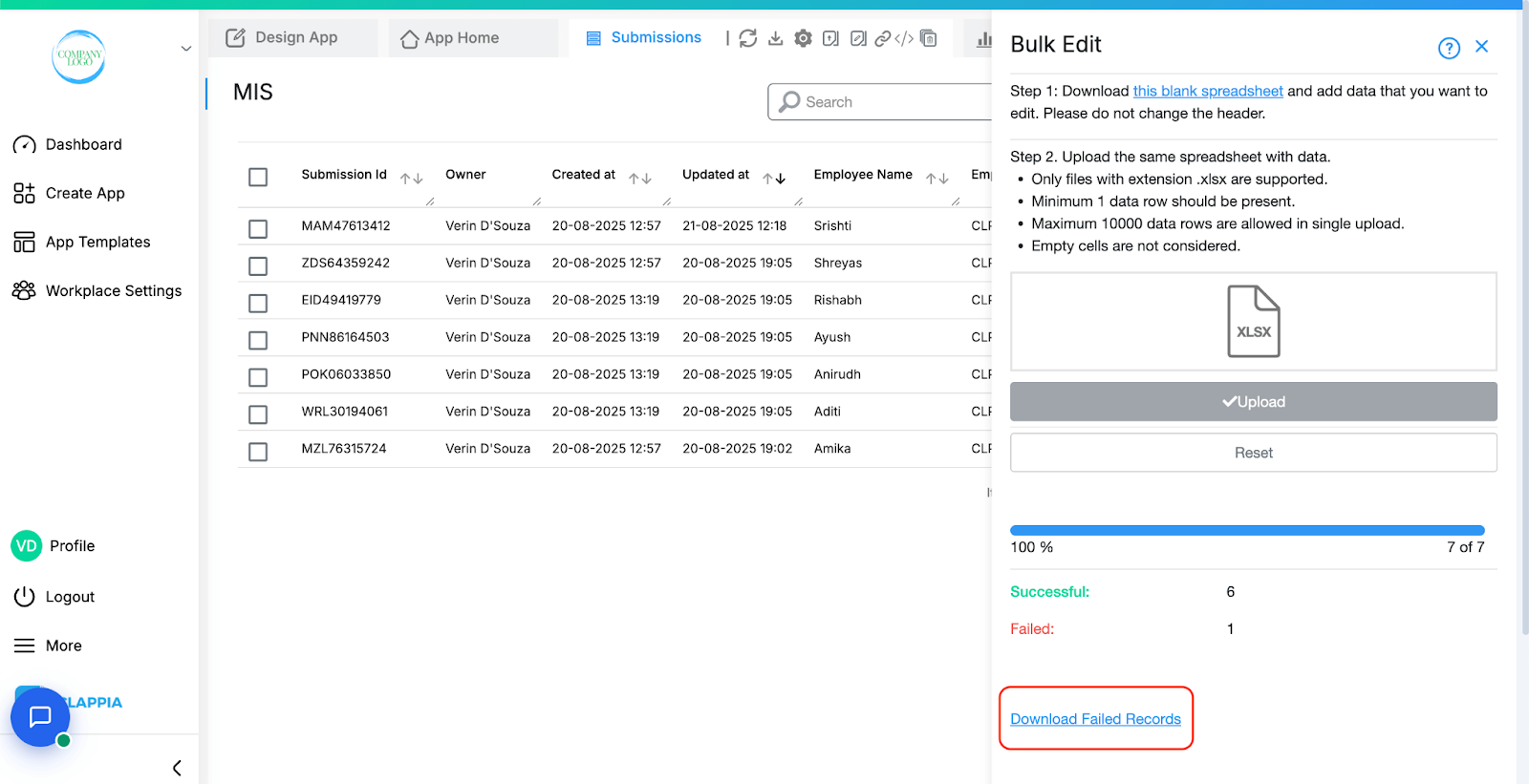 Bulk Edit Data