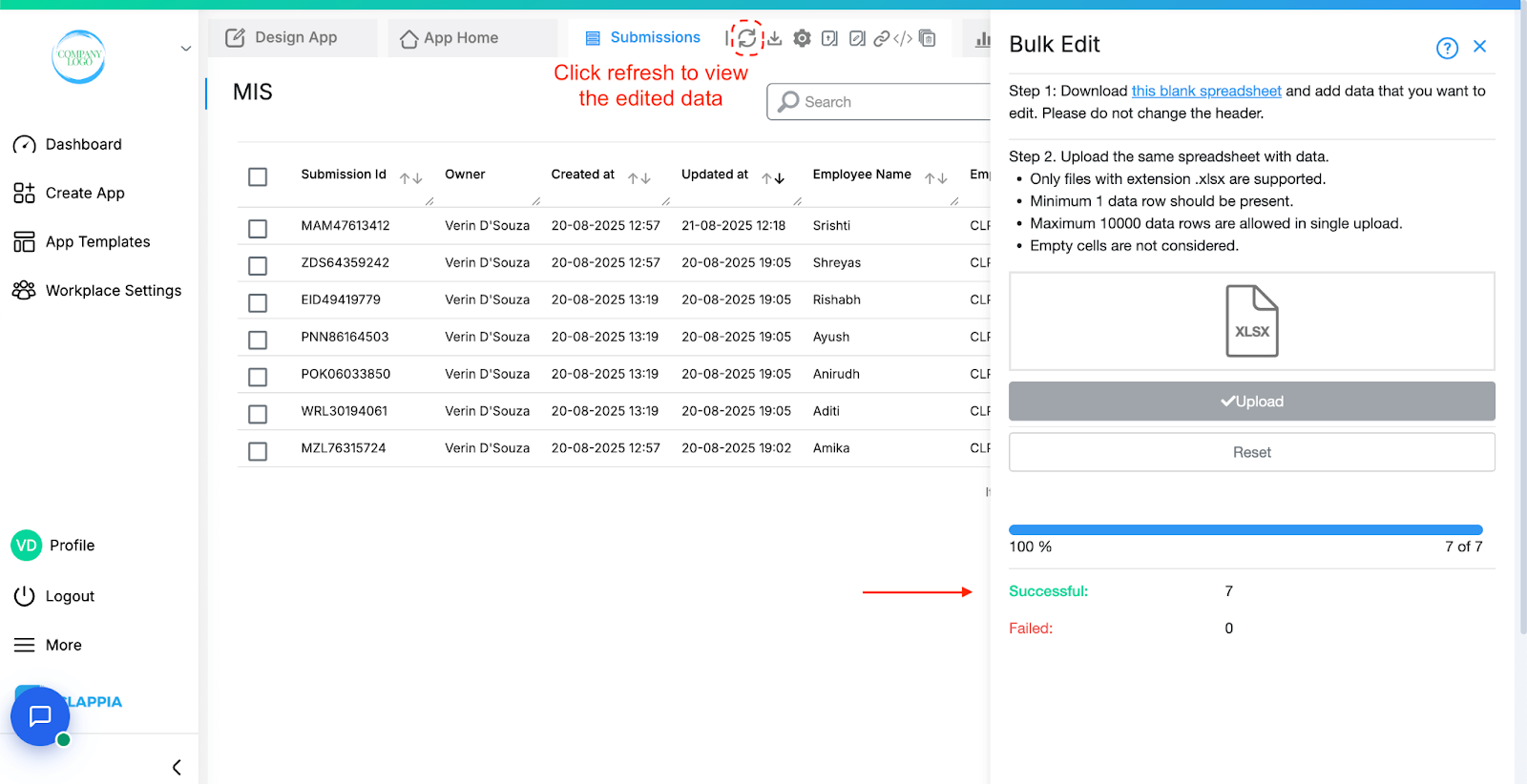 Bulk Edit Data