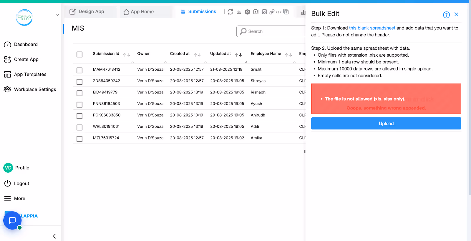 Bulk Edit Data