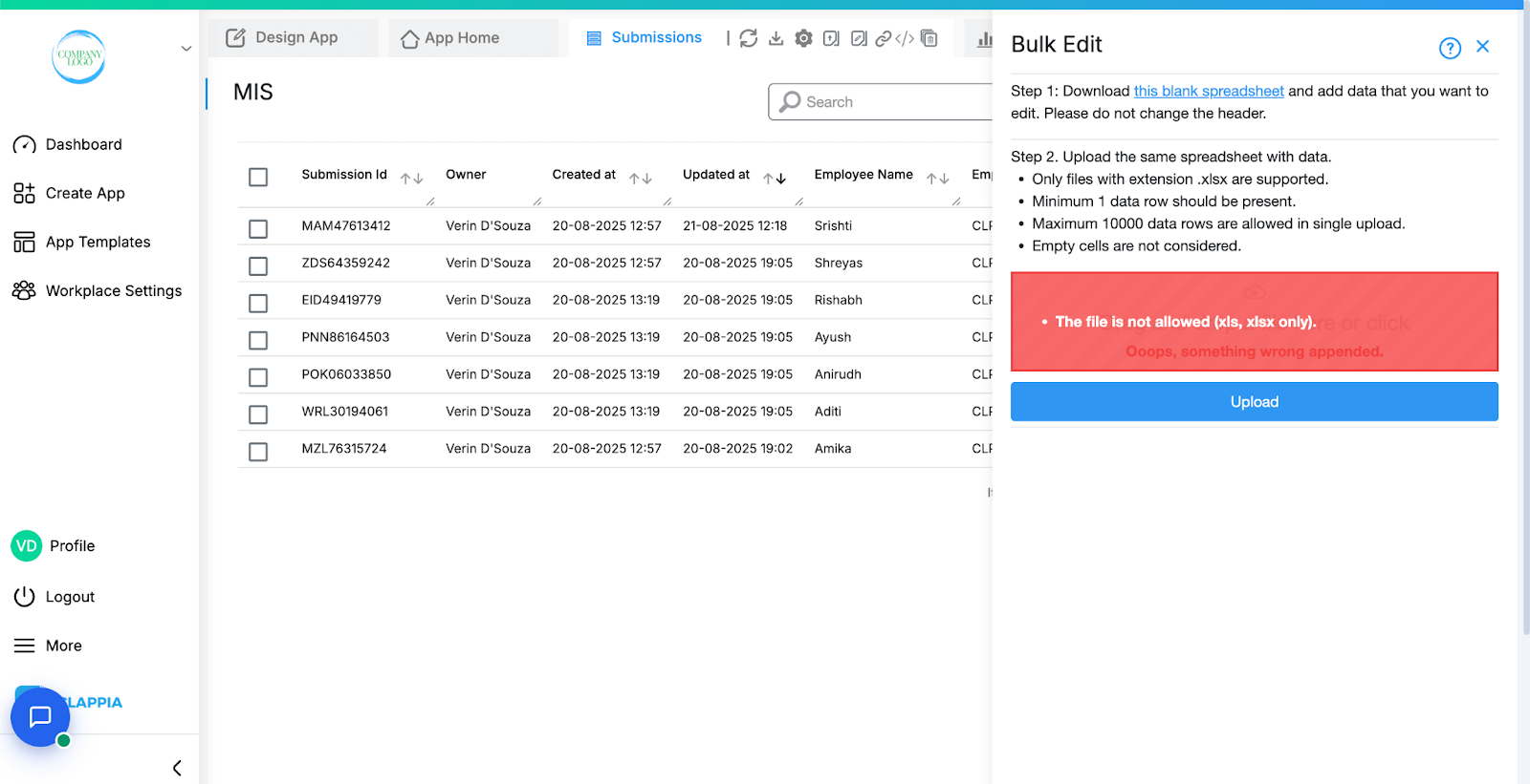 Bulk Edit Data