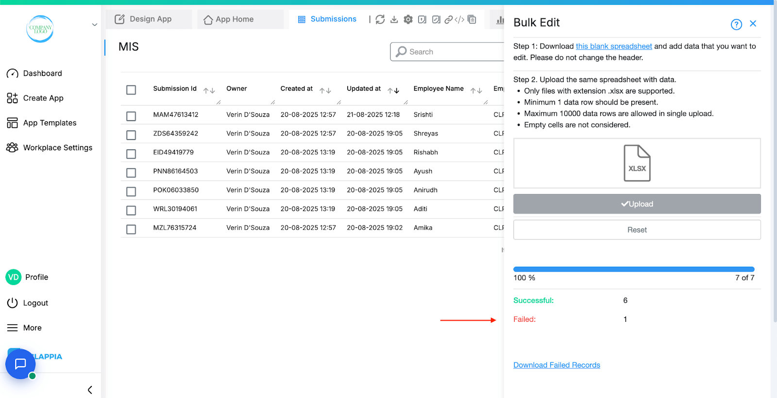 Bulk Edit Data