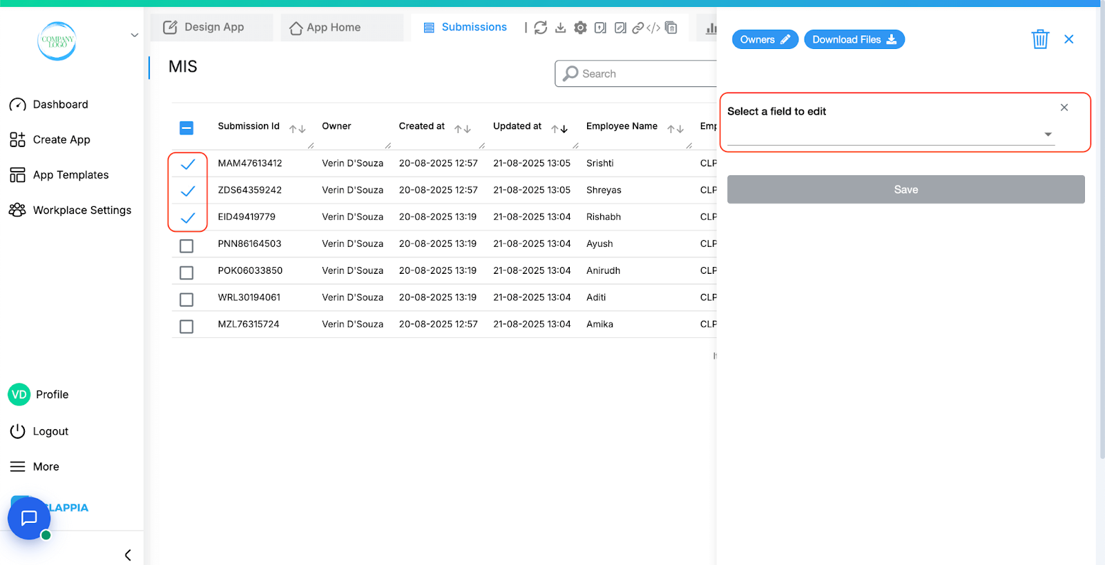 Bulk Edit Data