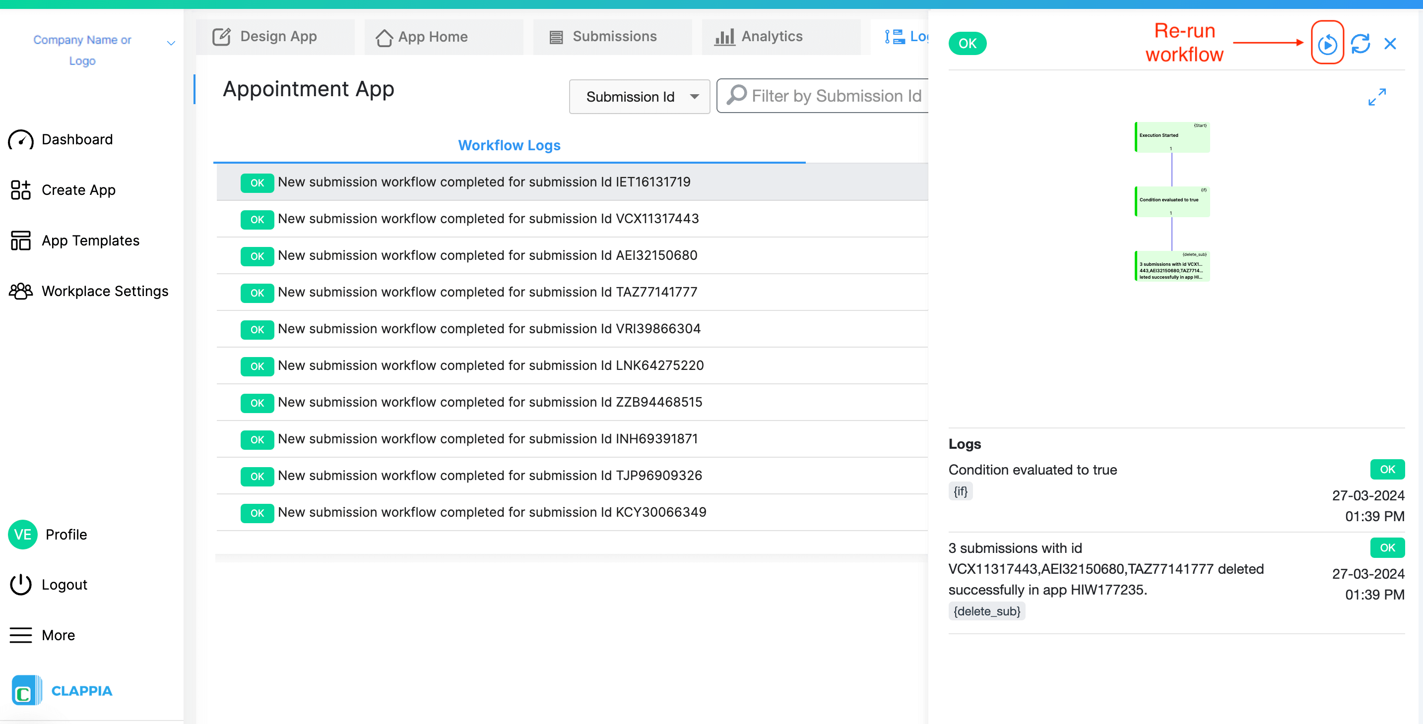 Workflow Logs
