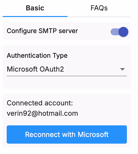 SMTP Settings