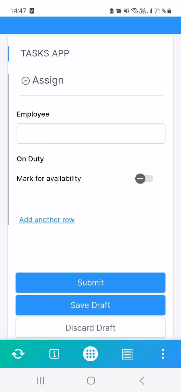 Adding Table to Your App