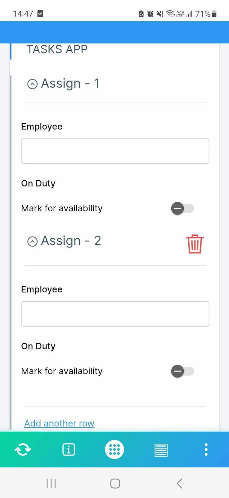 Adding Table to Your App