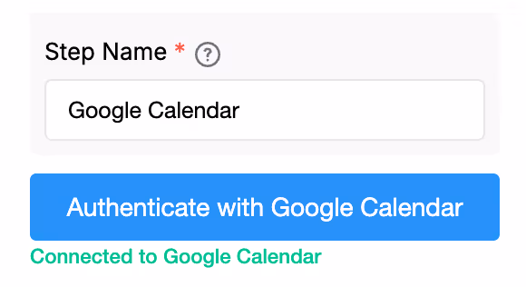 Google Calendar Workflow