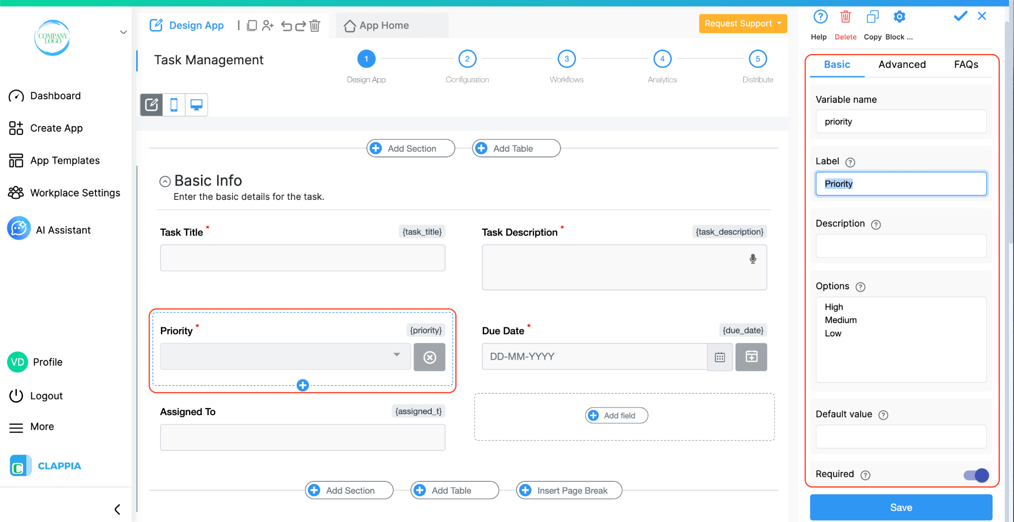 Task Management App with AI