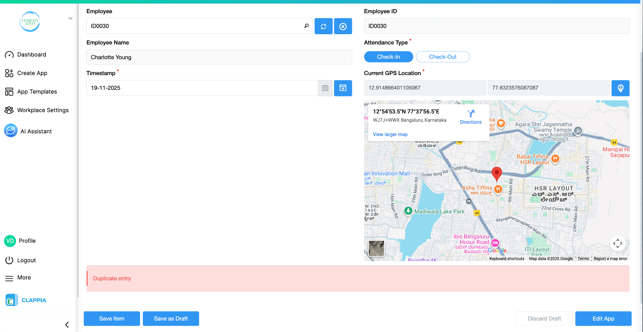 GPS-Based Attendance with AI