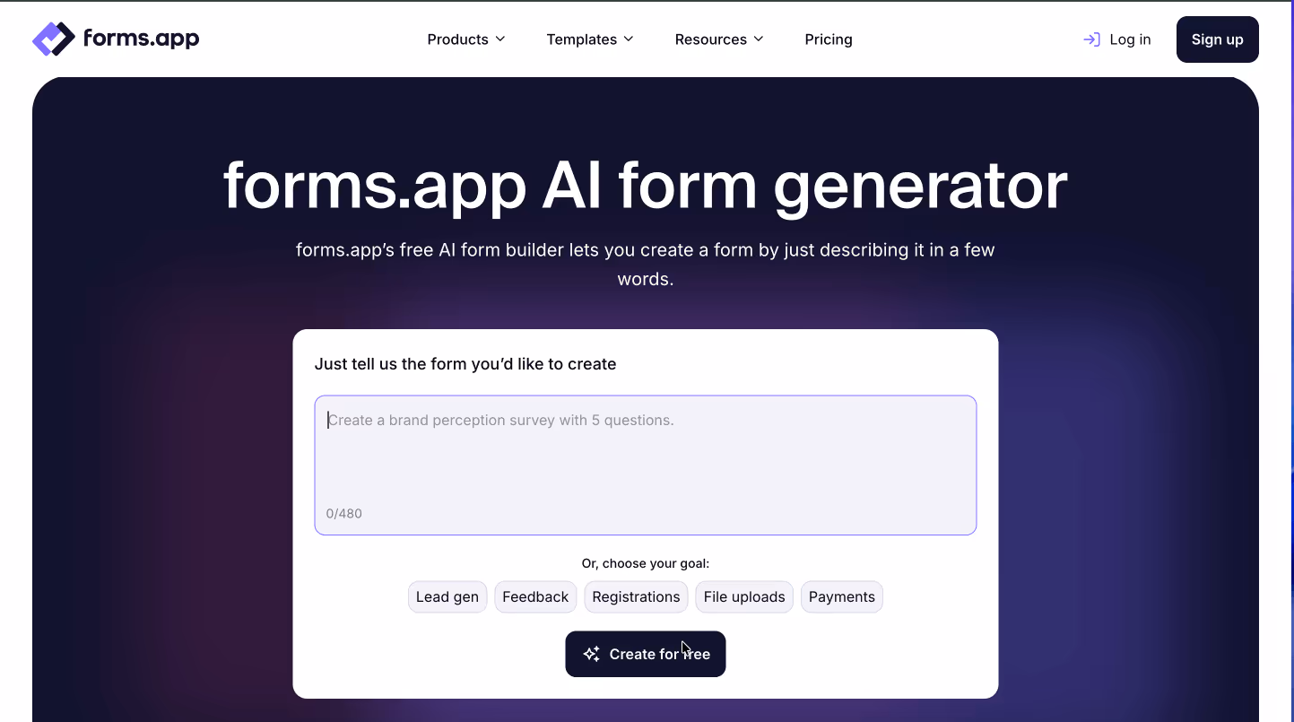 Forms.app AI Form Generator 