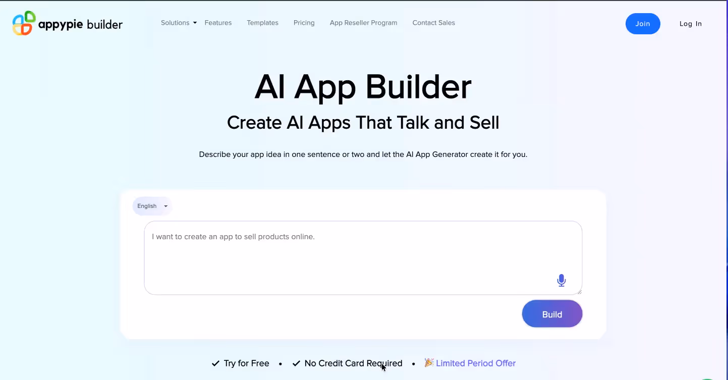 Appy Pie AI App Generator 