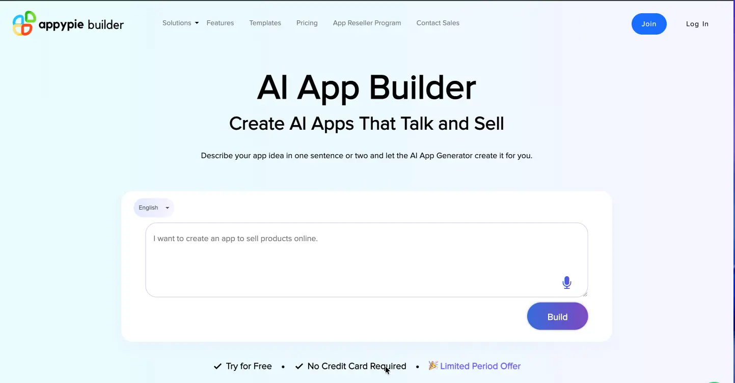 Appy Pie AI App Generator 