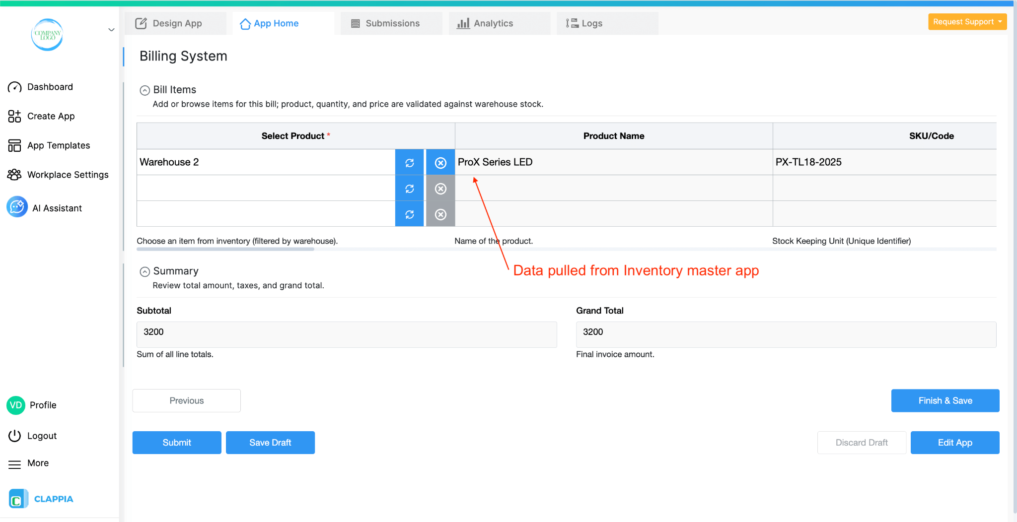 Inventory with Billing Management 