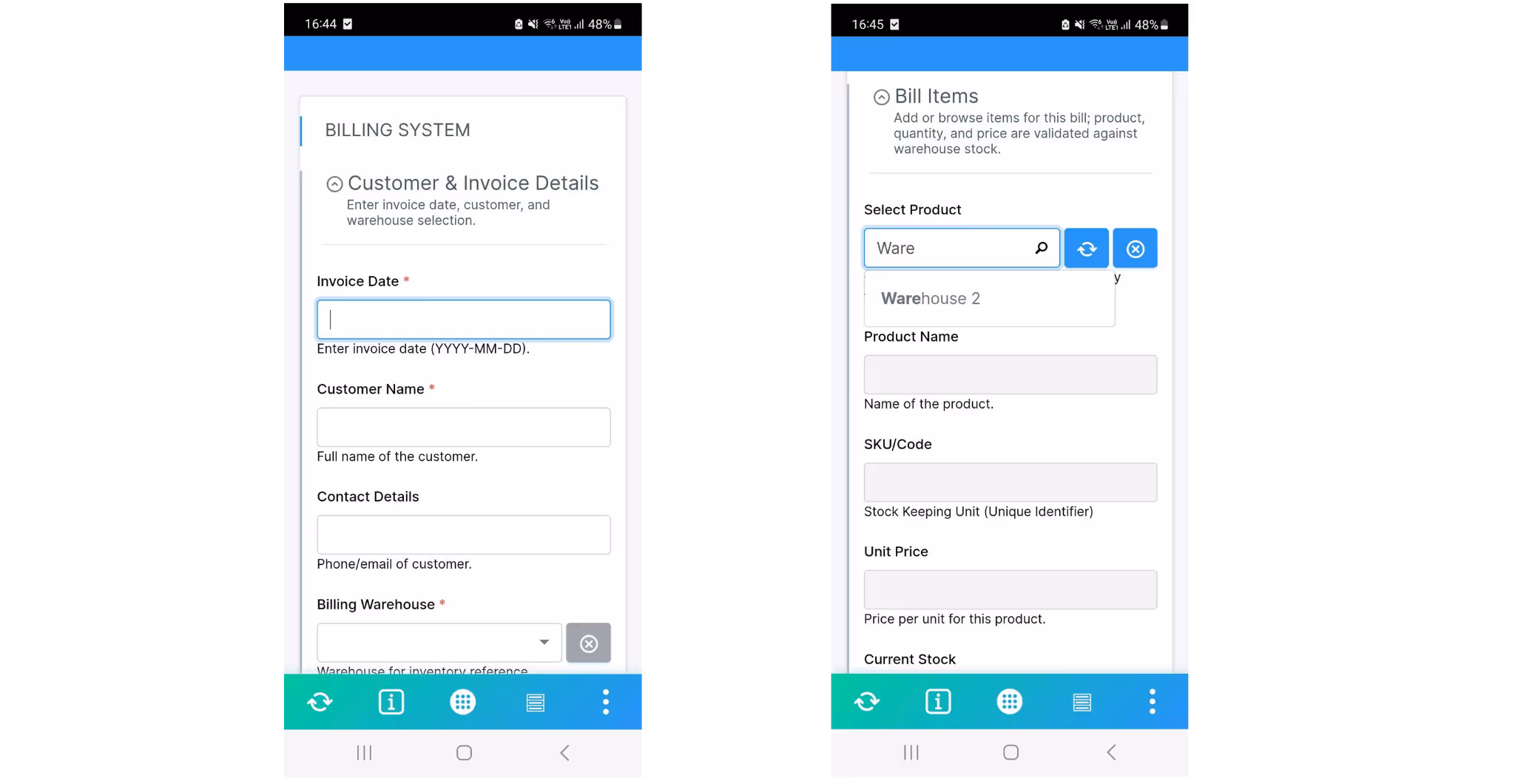 Inventory with Billing Management 