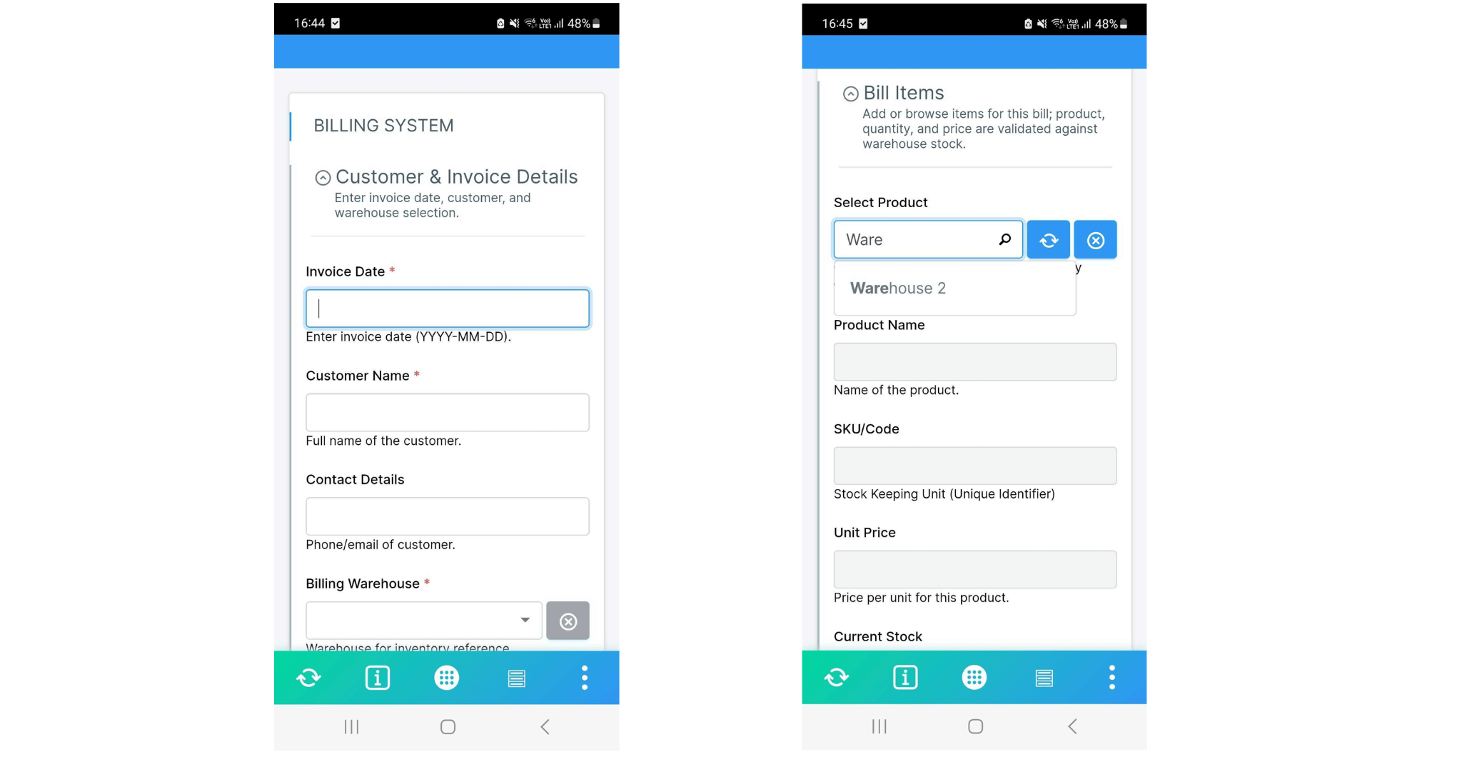 Inventory with Billing Management 