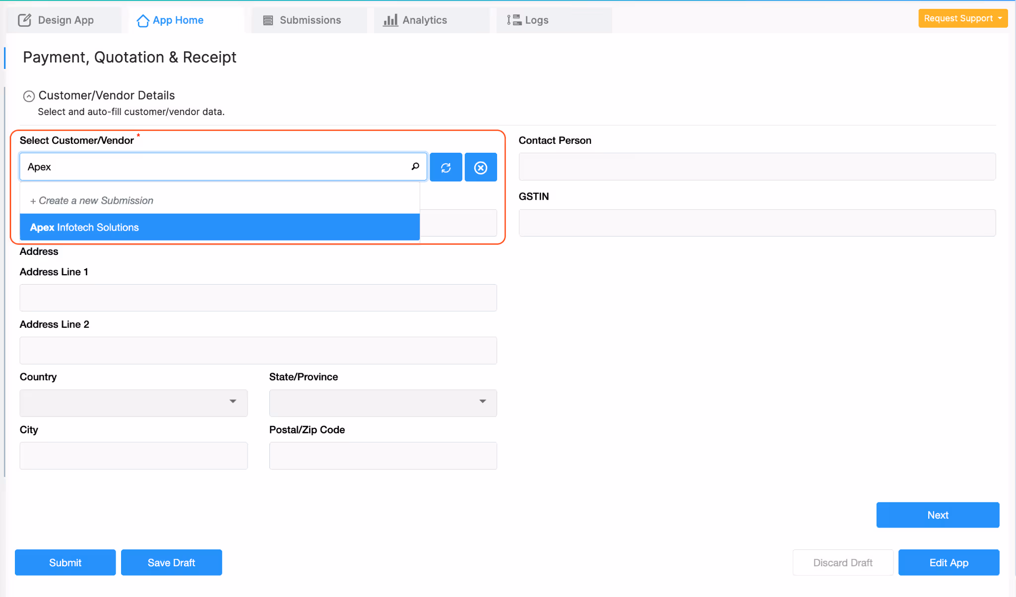 Quotation to Receipt App with AI