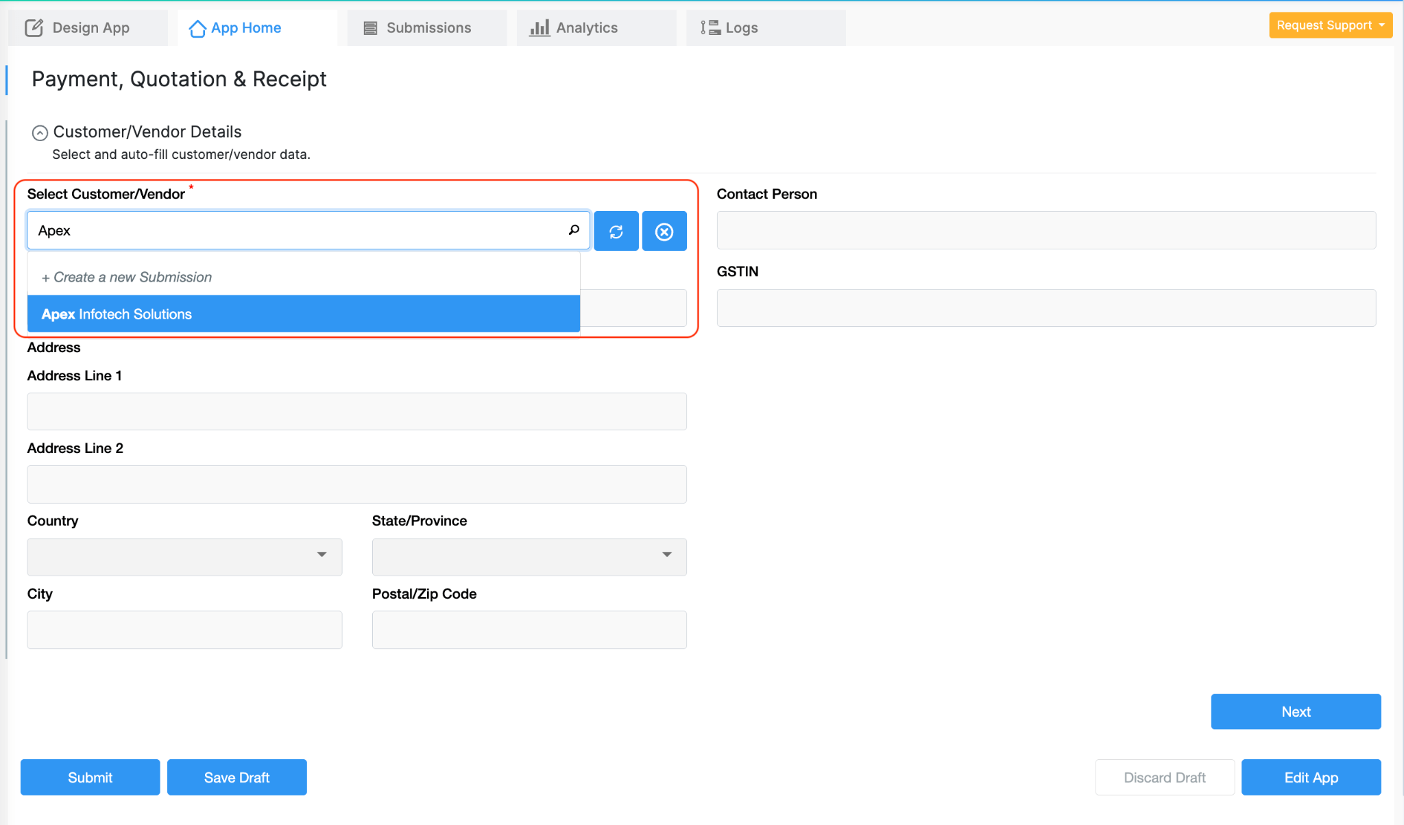 Quotation to Receipt App with AI