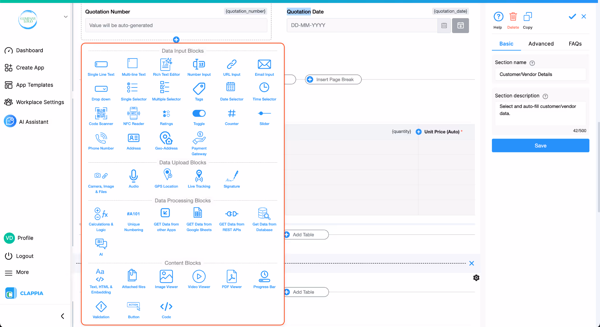 Quotation to Receipt App with AI