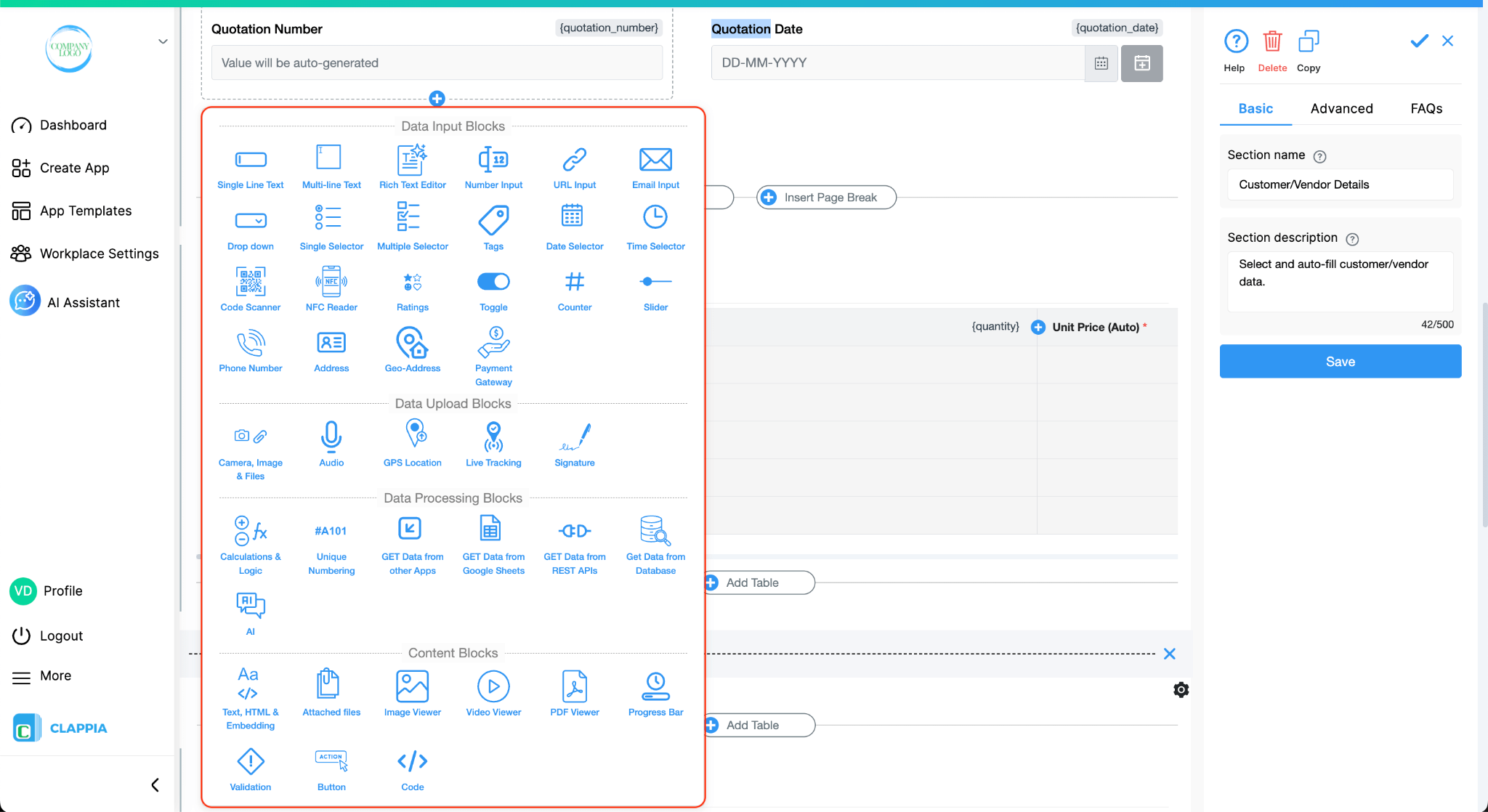 Quotation to Receipt App with AI