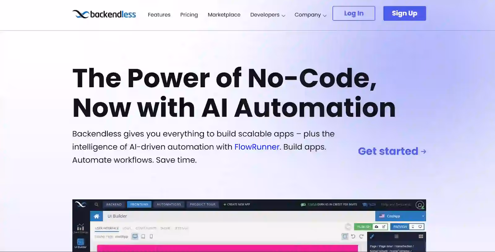 Backendless - Strong Backend-Focused Bubble.io Competitor