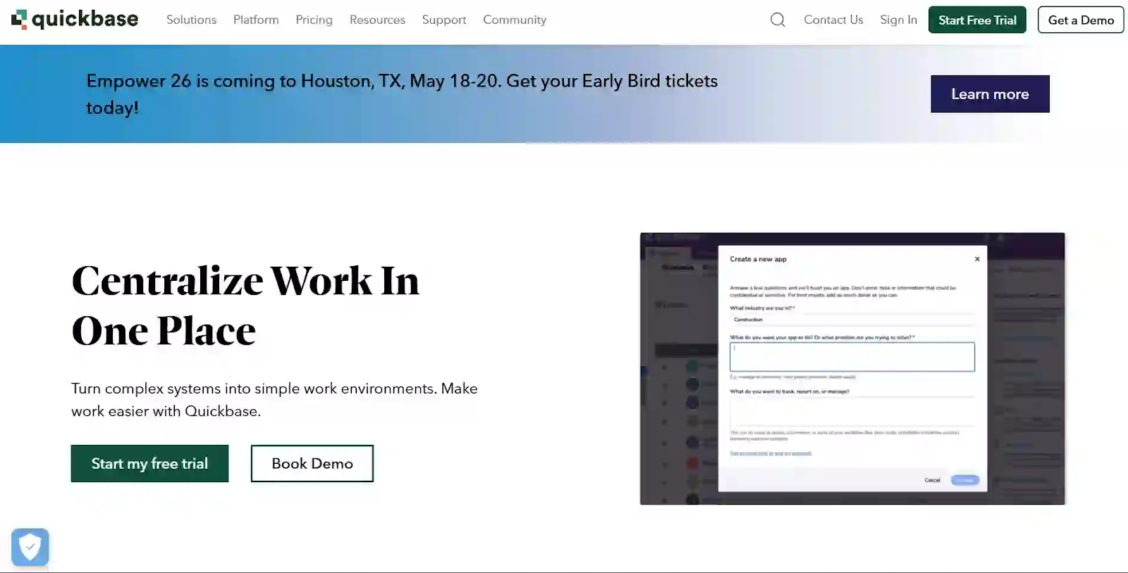 Quickbase - No-Code Alternative for Workflow Apps